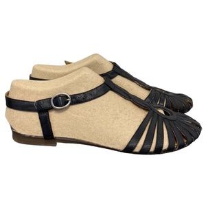 BareTraps Strappy Leather Flat Sandal